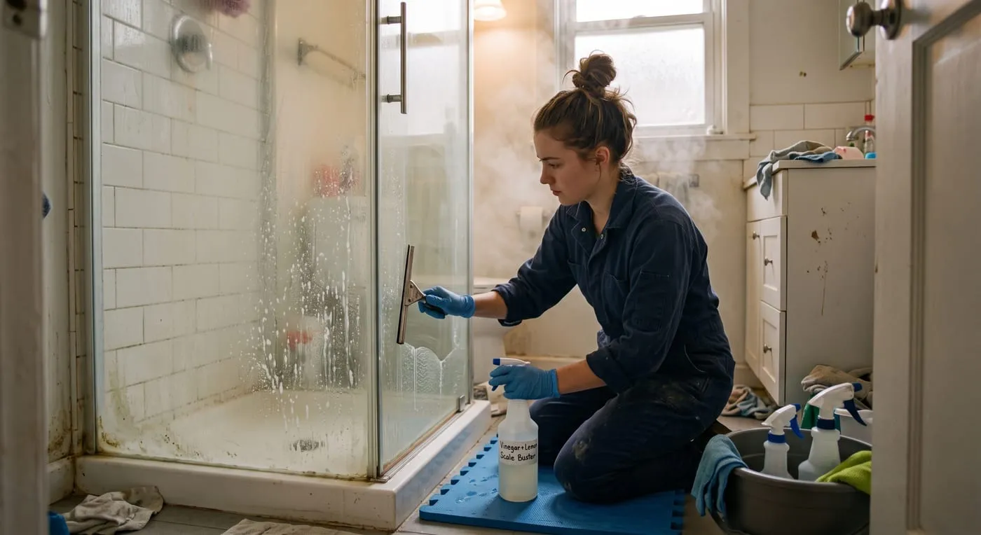 Deep house bathroom cleaning and descaling